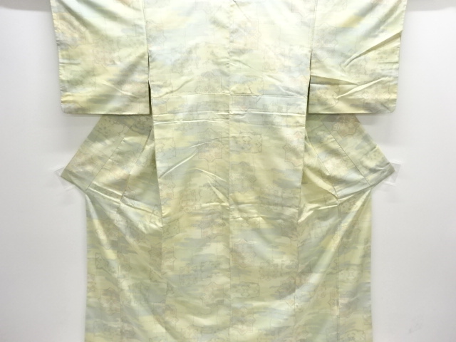 JAPANESE KIMONO / OMESHI / NISHIJIN-ORI / WOVEN ABSTRACT FLOWER